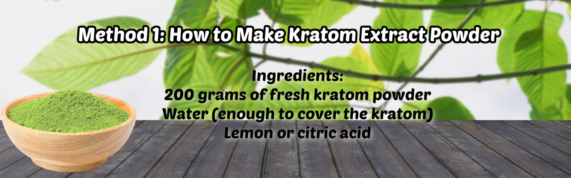 image of how to make kratom extract powder