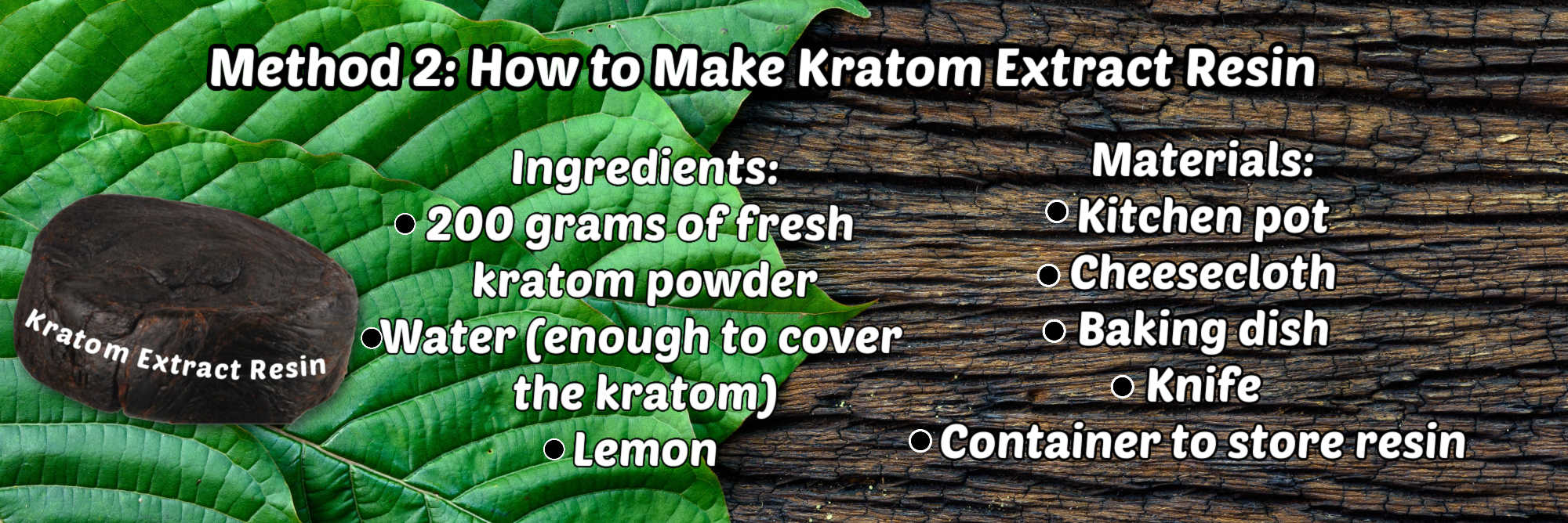 image of how to make kratom extract resin