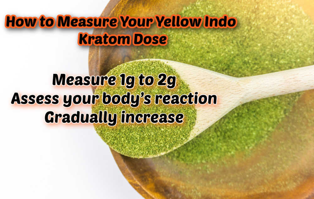 image of how to measure your yellow indo kratom dose